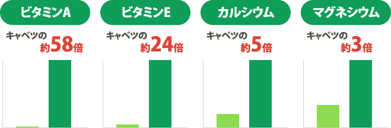ケールと他食物比較